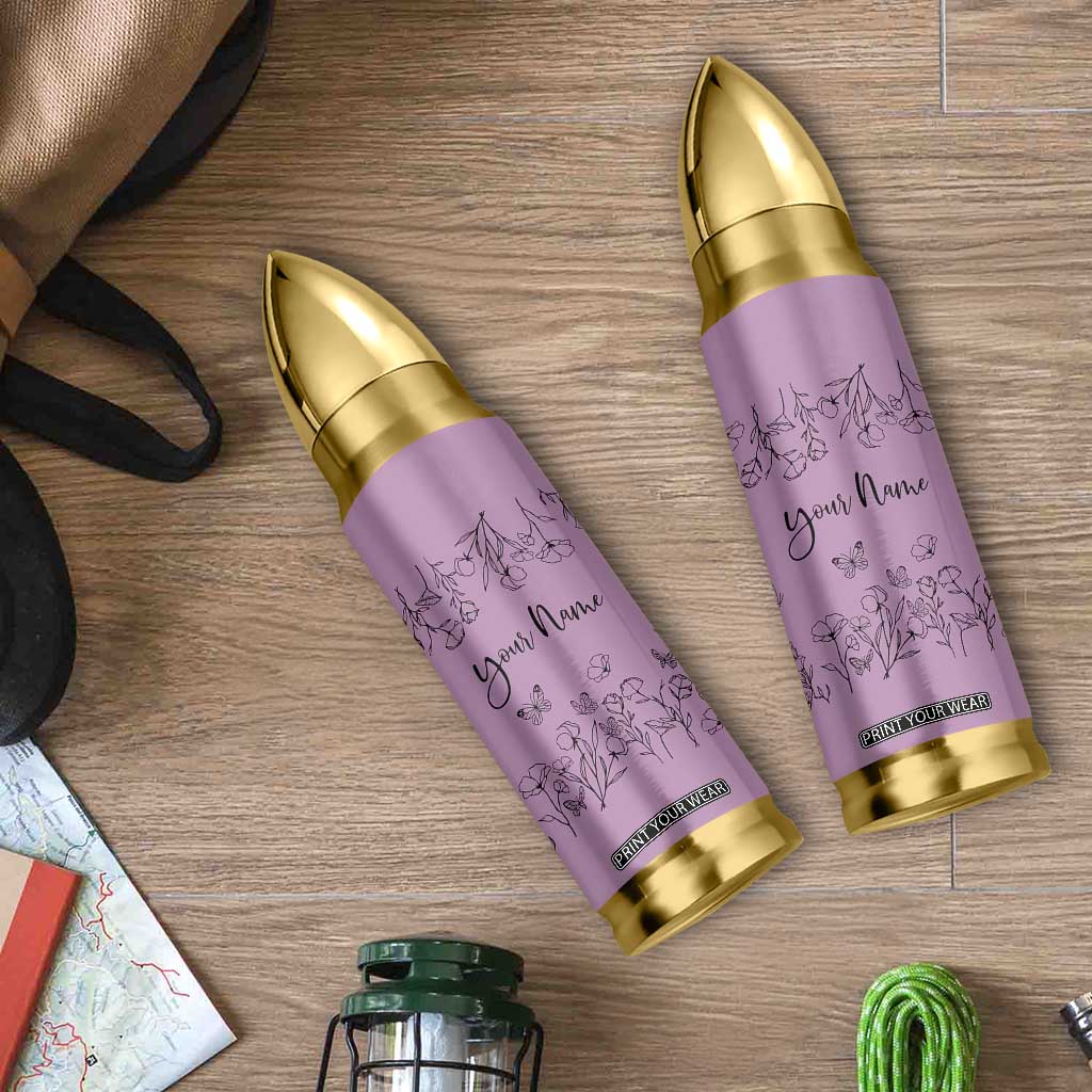 Personalized Wildflower Floral Bullet Tumbler Custom Name Gifts For Her Mothers Day Gift TB10 Print Your Wear