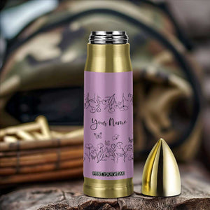 Personalized Wildflower Floral Bullet Tumbler Custom Name Gifts For Her Mothers Day Gift TB10 Print Your Wear