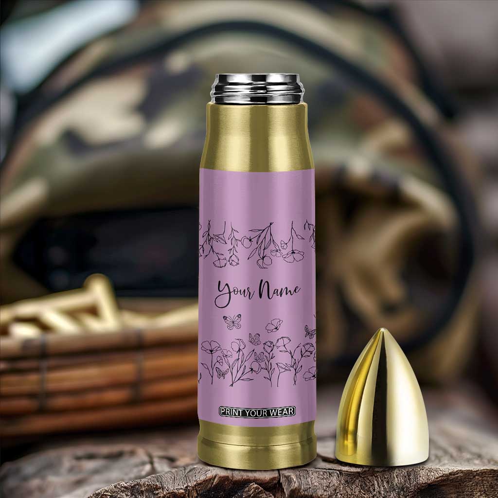 Personalized Wildflower Floral Bullet Tumbler Custom Name Gifts For Her Mothers Day Gift TB10 Print Your Wear