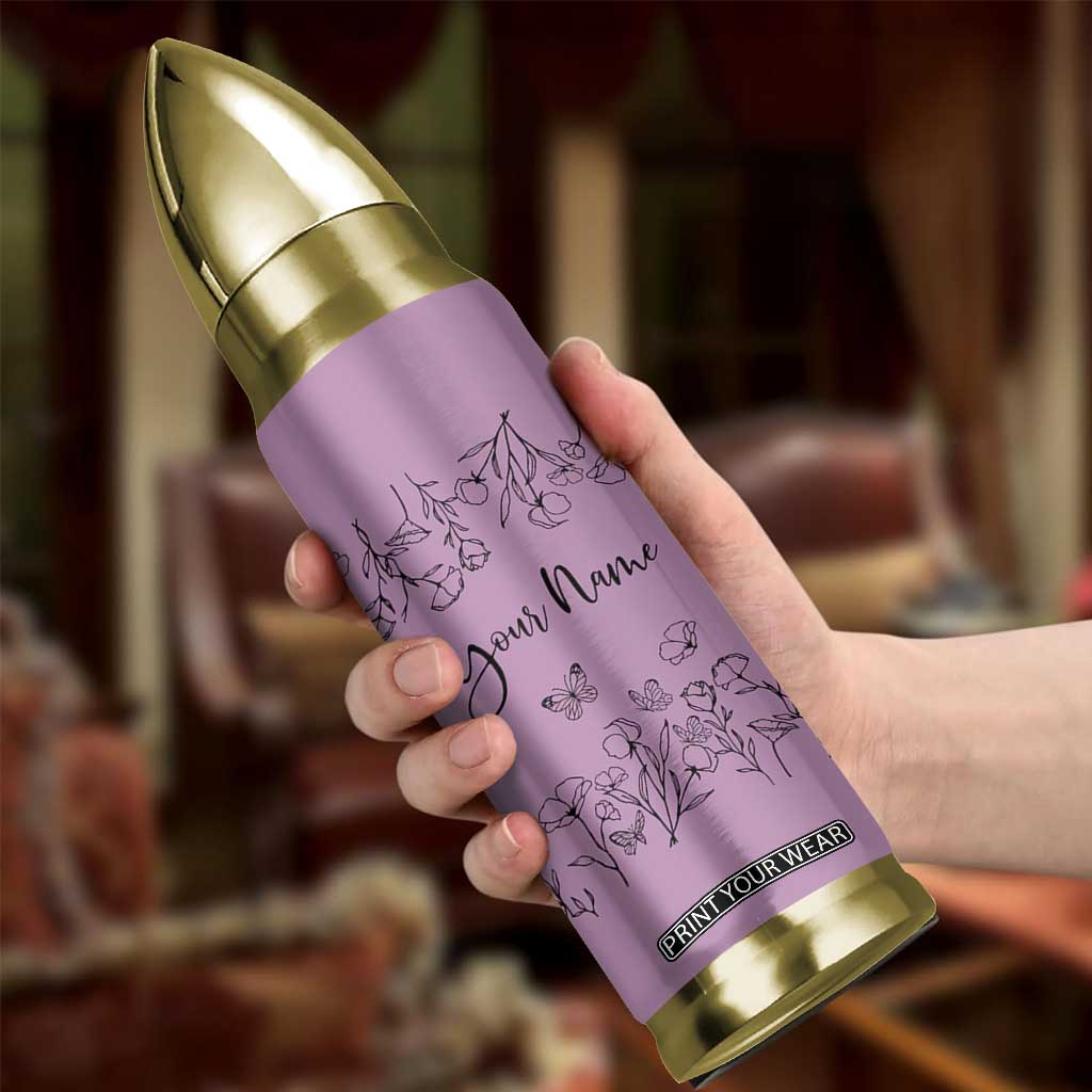 Personalized Wildflower Floral Bullet Tumbler Custom Name Gifts For Her Mothers Day Gift TB10 Print Your Wear