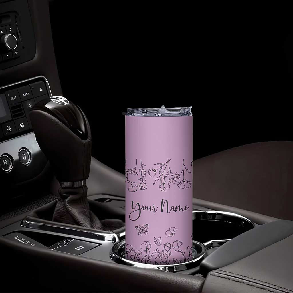 Personalized Wildflower Floral Skinny Tumbler Custom Name Gifts For Her Mothers Day Gift TB10 Print Your Wear