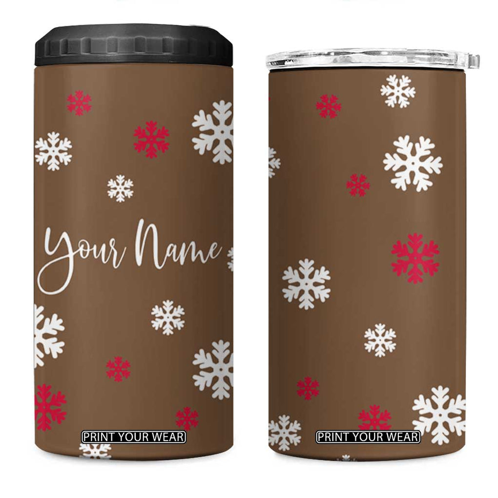Personalized Family Christmas Gifts 4 in 1 Can Cooler Tumbler Custom Name Hot Chocolate Cup Matching Group Christmas Gift TB10 One Size: 16 oz Brown Print Your Wear