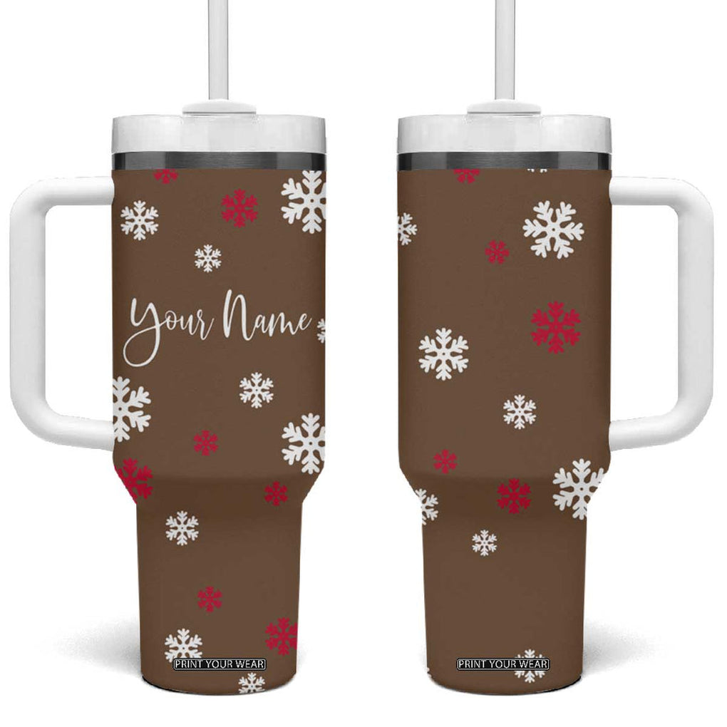 Personalized Family Christmas Gifts Tumbler With Handle Custom Name Hot Chocolate Cup Matching Group Christmas Gift TB10 One Size: 40 oz Brown Print Your Wear