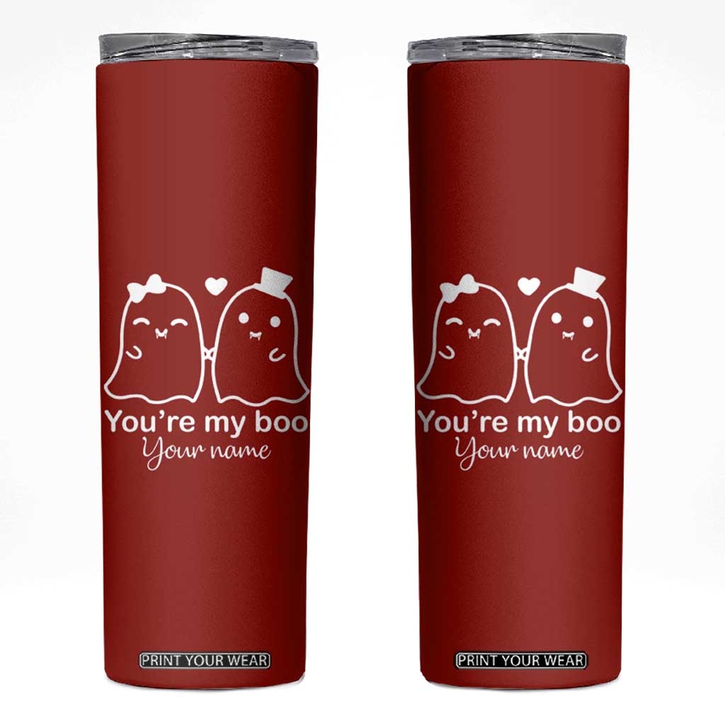 Personalized Gift For Her Skinny Tumbler You're My Boo Halloween Christmas Valentines Birthday Gifts TB10 Red Print Your Wear