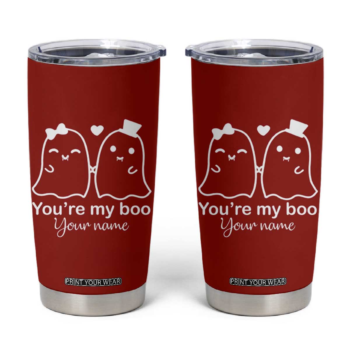 Personalized Gift For Her Tumbler Cup You're My Boo Halloween Christmas Valentines Birthday Gifts TB10 Red Print Your Wear
