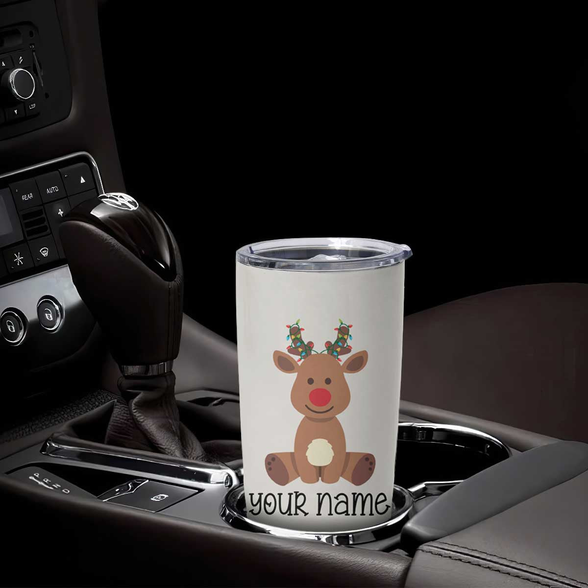 Personalized Christmas Tumbler Cup Reindeer Hot Chocolate Mug Xmas Gifts for Kids TB10 Print Your Wear