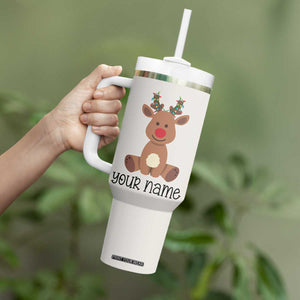 Personalized Christmas Tumbler With Handle Reindeer Hot Chocolate Mug Xmas Gifts for Kids TB10 Print Your Wear