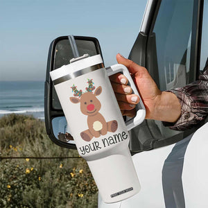 Personalized Christmas Tumbler With Handle Reindeer Hot Chocolate Mug Xmas Gifts for Kids TB10 Print Your Wear