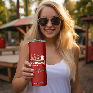 Personalized Christmas Skinny Tumbler Custom Name Xmas Tree Gifts for Mom Her Coworkers TB10 Print Your Wear