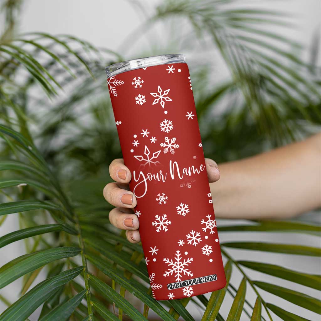 Personalized Christmas Skinny Tumbler Custom Name Xmas Gifts for Mom Her Coworkers TB10 Print Your Wear