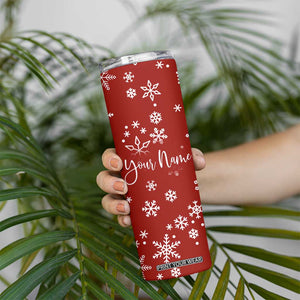 Personalized Christmas Skinny Tumbler Custom Name Xmas Gifts for Mom Her Coworkers TB10 Print Your Wear