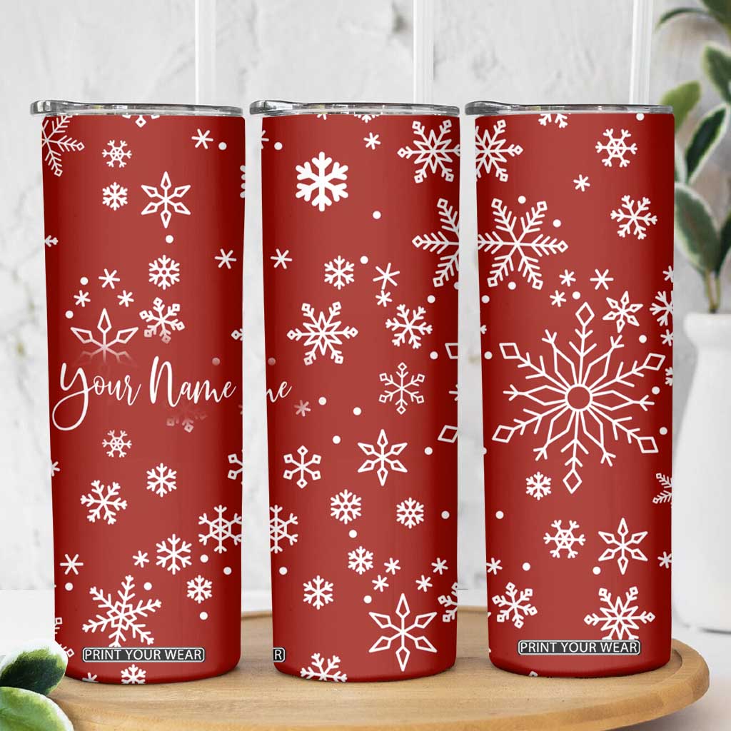 Personalized Christmas Skinny Tumbler Custom Name Xmas Gifts for Mom Her Coworkers TB10 Print Your Wear