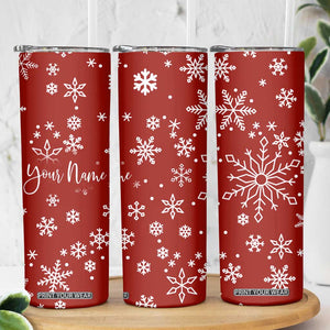 Personalized Christmas Skinny Tumbler Custom Name Xmas Gifts for Mom Her Coworkers TB10 Print Your Wear