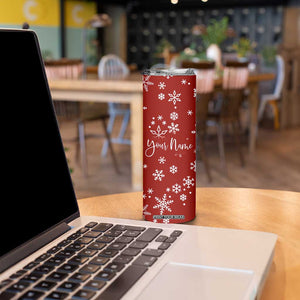 Personalized Christmas Skinny Tumbler Custom Name Xmas Gifts for Mom Her Coworkers TB10 Print Your Wear