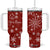 Personalized Christmas Tumbler With Handle Custom Name Xmas Gifts for Mom Her Coworkers TB10 One Size: 40 oz Red Print Your Wear