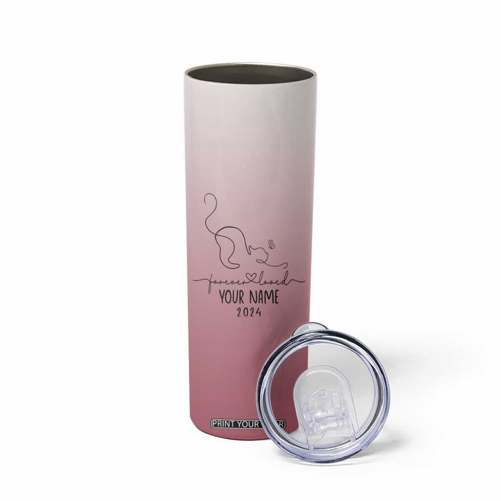 Personalized Cat Memorial Skinny Tumbler Custom Name Cat Loss Gift TB10 Print Your Wear