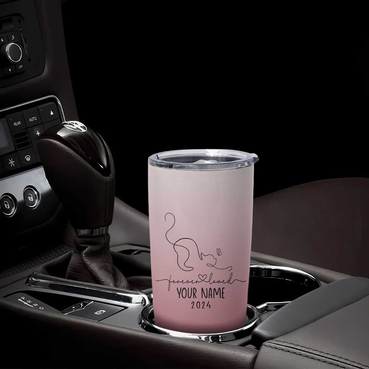 Personalized Cat Memorial Tumbler Cup Custom Name Cat Loss Gift TB10 Print Your Wear