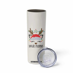 Personalized Christmas Skinny Tumbler Custom Name Xmas Gift For Kids Boys Family Matching Set Reindeer TB10 Print Your Wear