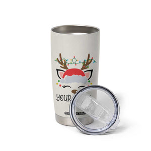 Personalized Christmas Tumbler Cup Custom Name Xmas Gift For Kids Boys Family Matching Set Reindeer TB10 Print Your Wear