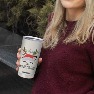 Personalized Christmas Tumbler Cup Custom Name Xmas Gift For Kids Boys Family Matching Set Reindeer TB10 Print Your Wear