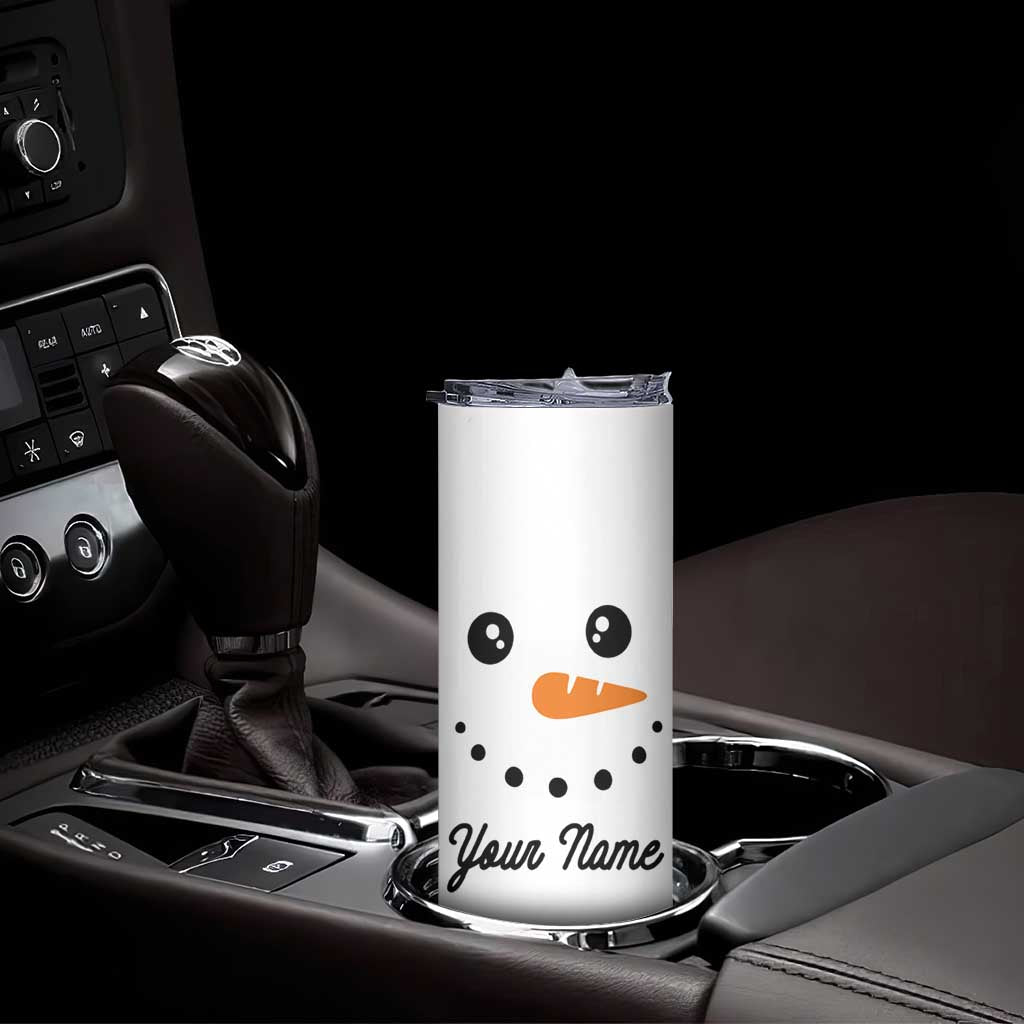 Personalized Christmas Skinny Tumbler Custom Name Xmas Gift Snowman Face Family Matching Set TB10 Print Your Wear