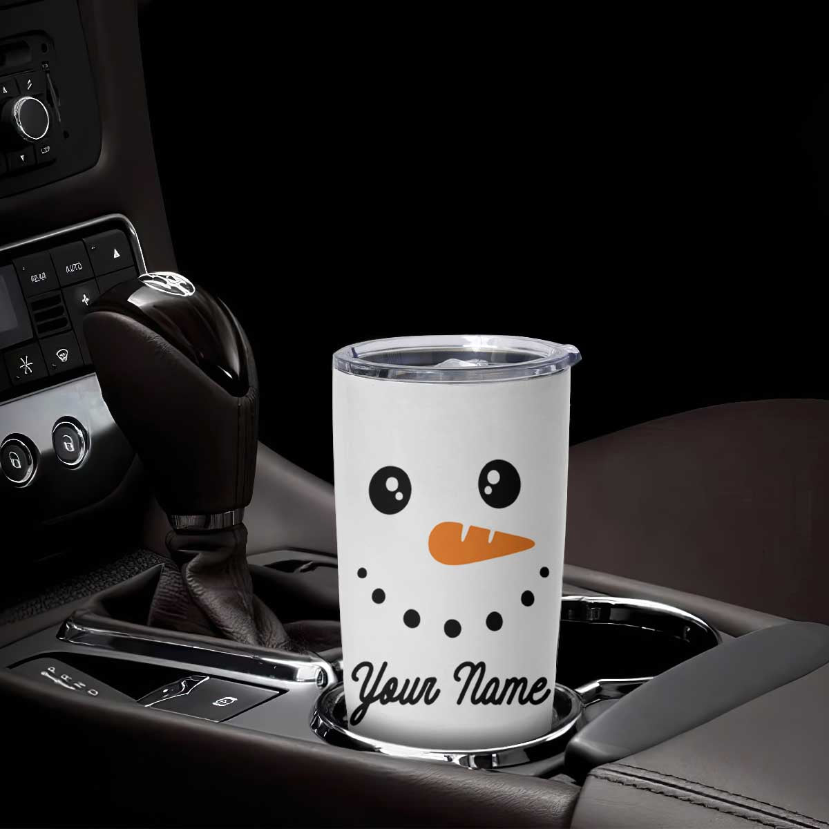 Personalized Christmas Tumbler Cup Custom Name Xmas Gift Snowman Face Family Matching Set TB10 Print Your Wear