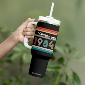 Vintage 1984 Birthday Tumbler With Handle Weird Being the Same Age As Old People Funny 42th Birthday Gifts TB10 Print Your Wear