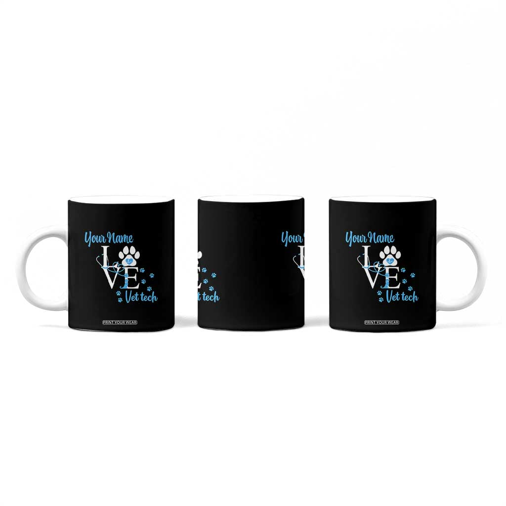 Personalized Vet Tech Coffee Mug Custom Name Veterinarian Gifts TB10 Print Your Wear