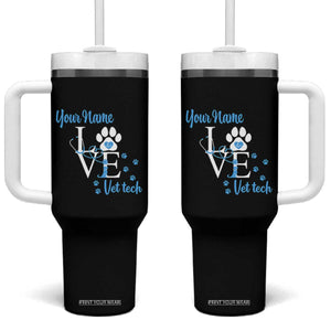 Personalized Vet Tech Tumbler With Handle Custom Name Veterinarian Gifts TB10 One Size: 40 oz Black Print Your Wear