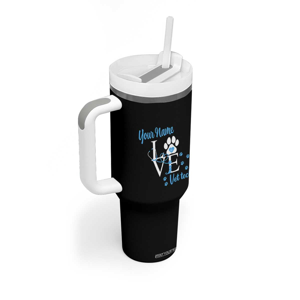 Personalized Vet Tech Tumbler With Handle Custom Name Veterinarian Gifts TB10 Print Your Wear