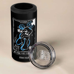 Vet Tech 4 in 1 Can Cooler Tumbler Funny Vet Staff Appreciation Gift Veterinarian Tarot Card TB10 Print Your Wear