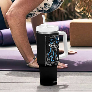 Vet Tech Tumbler With Handle Funny Vet Staff Appreciation Gift Veterinarian Tarot Card TB10 Print Your Wear