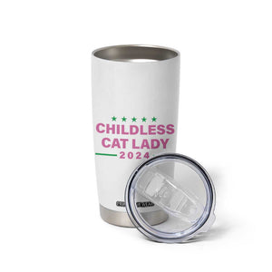 Harris 2024 Tumbler Cup Childless Cat Lady, Ladies for Kamala TB10 Print Your Wear