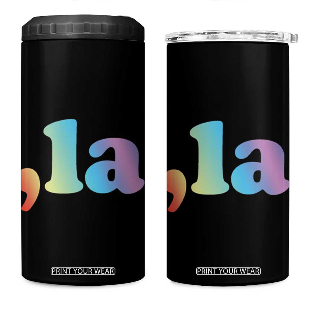 Comma La 4 in 1 Can Cooler Tumbler Madam President Kamala Harris 2024 TB10 One Size: 16 oz Black Print Your Wear