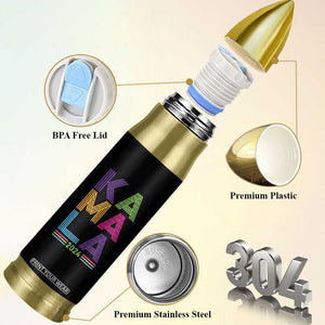 Harris 2024 President Election '24 Bullet Tumbler Fans Of Kamala TB10 Print Your Wear
