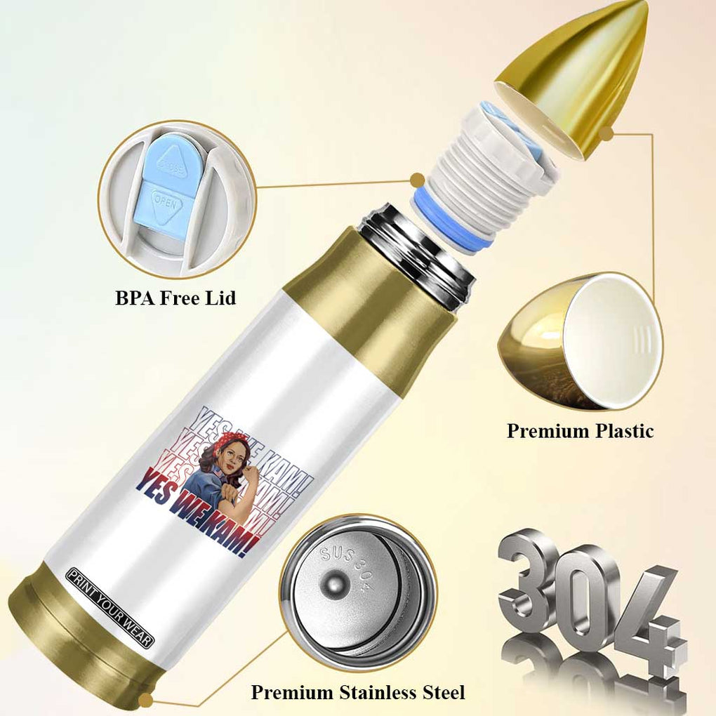 Harris 2024 Bullet Tumbler Yes We Kam Kamala Madam President TB10 Print Your Wear