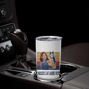 Childless Cat Ladies Vote for Kamala President Tumbler Cup Harris 2024 Election Vote Blue TB10 Print Your Wear