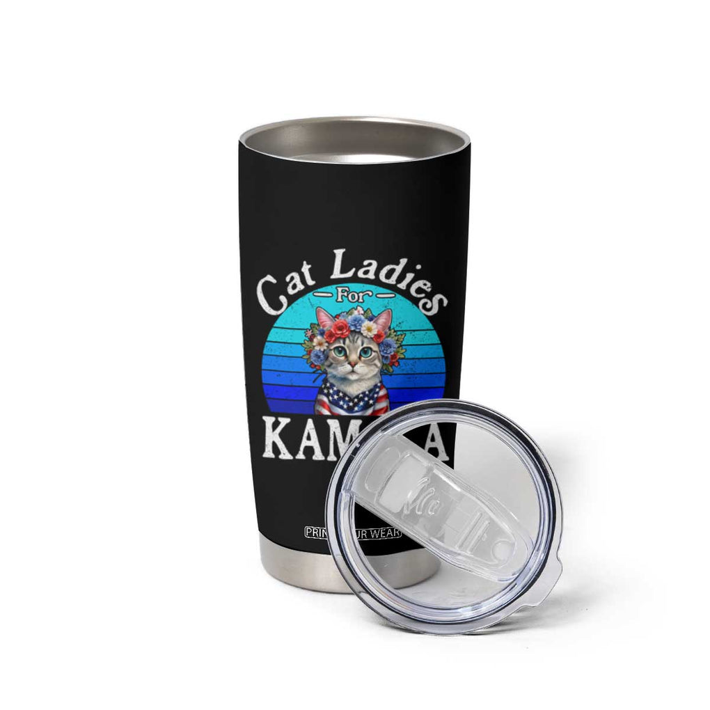 Harris 2024 Tumbler Cup Cat Lady Ladies for Kamala Madam President TB10 Print Your Wear