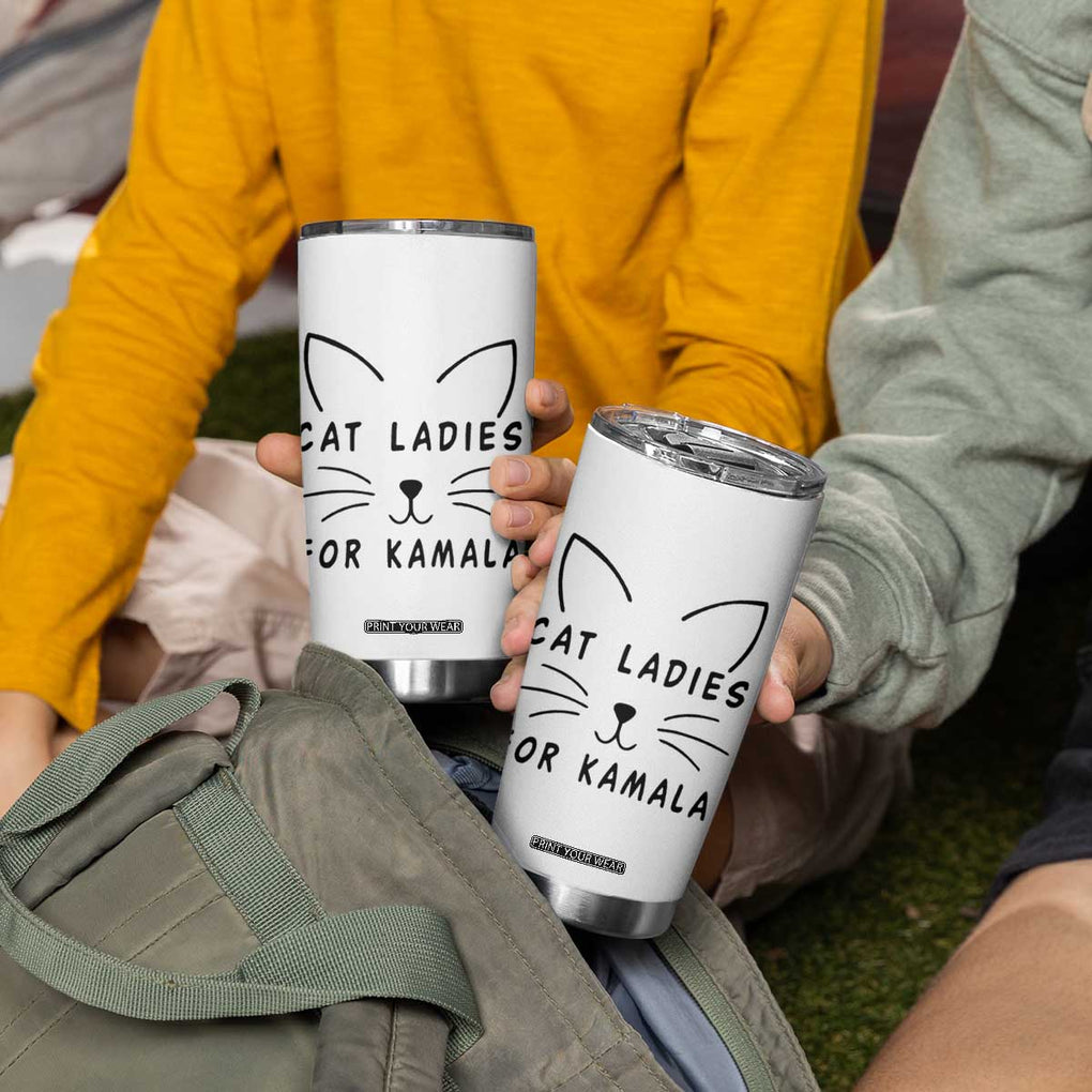 Harris 2024 Tumbler Cup Cat Lady Ladies for Kamala Madam President TB10 Print Your Wear