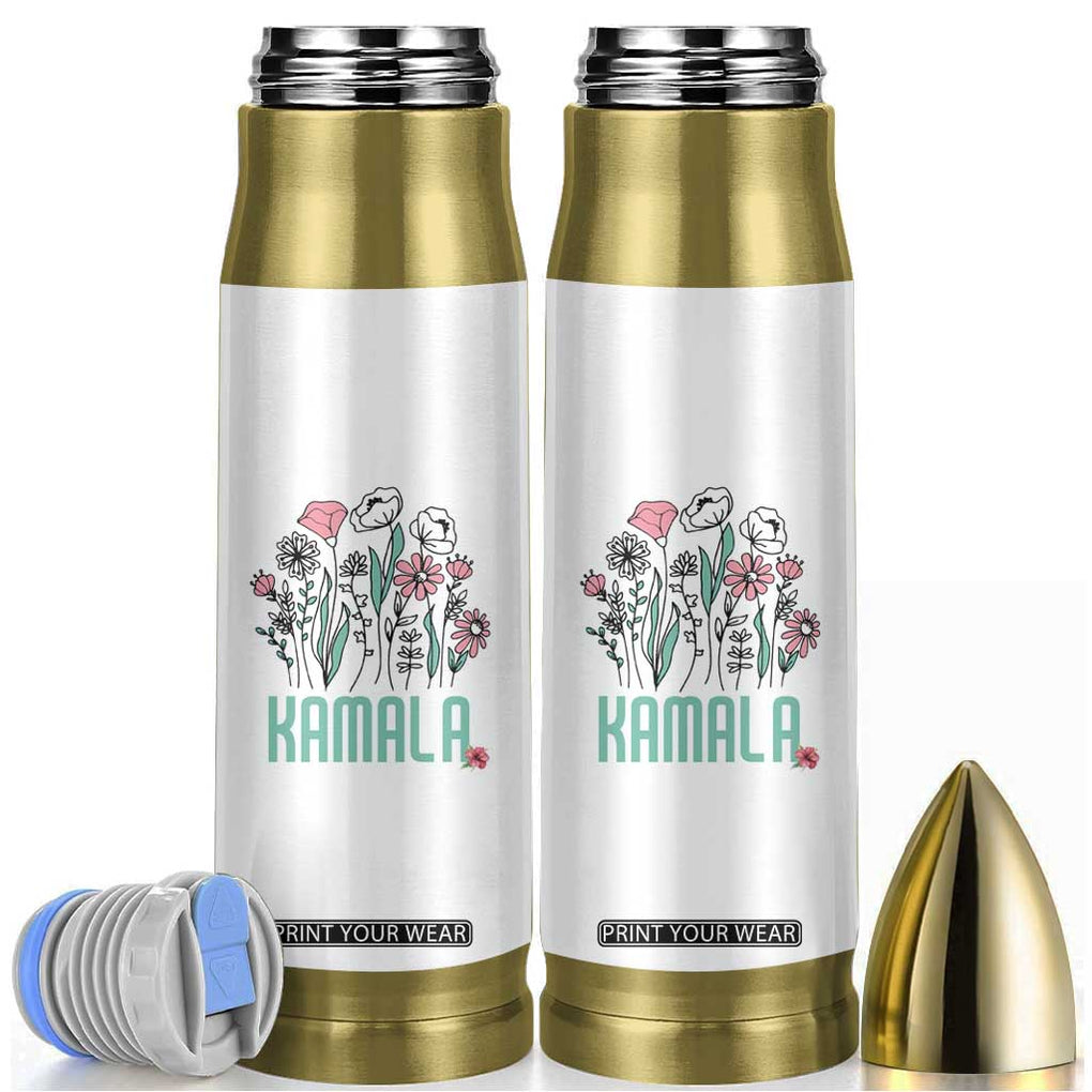 Harris 2024 Bullet Tumbler Kamala Madam President Flowers TB10 White Print Your Wear