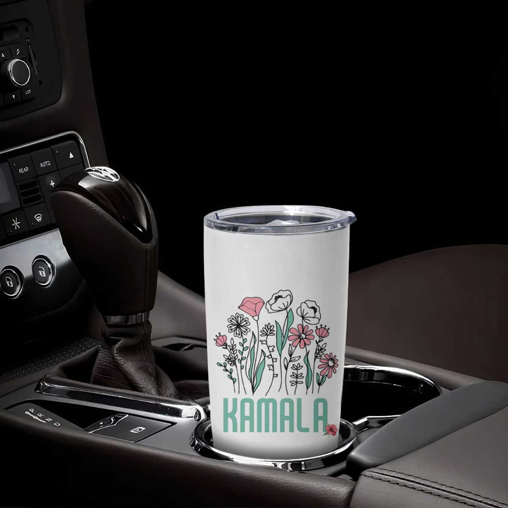 Harris 2024 Tumbler Cup Kamala Madam President Flowers TB10 Print Your Wear