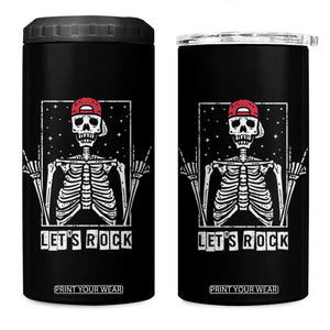 Rock On Skeleton Hand 4 in 1 Can Cooler Tumbler Rock and Roll Horns Up TB10 One Size: 16 oz Black Print Your Wear