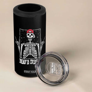 Rock On Skeleton Hand 4 in 1 Can Cooler Tumbler Rock and Roll Horns Up TB10 Print Your Wear