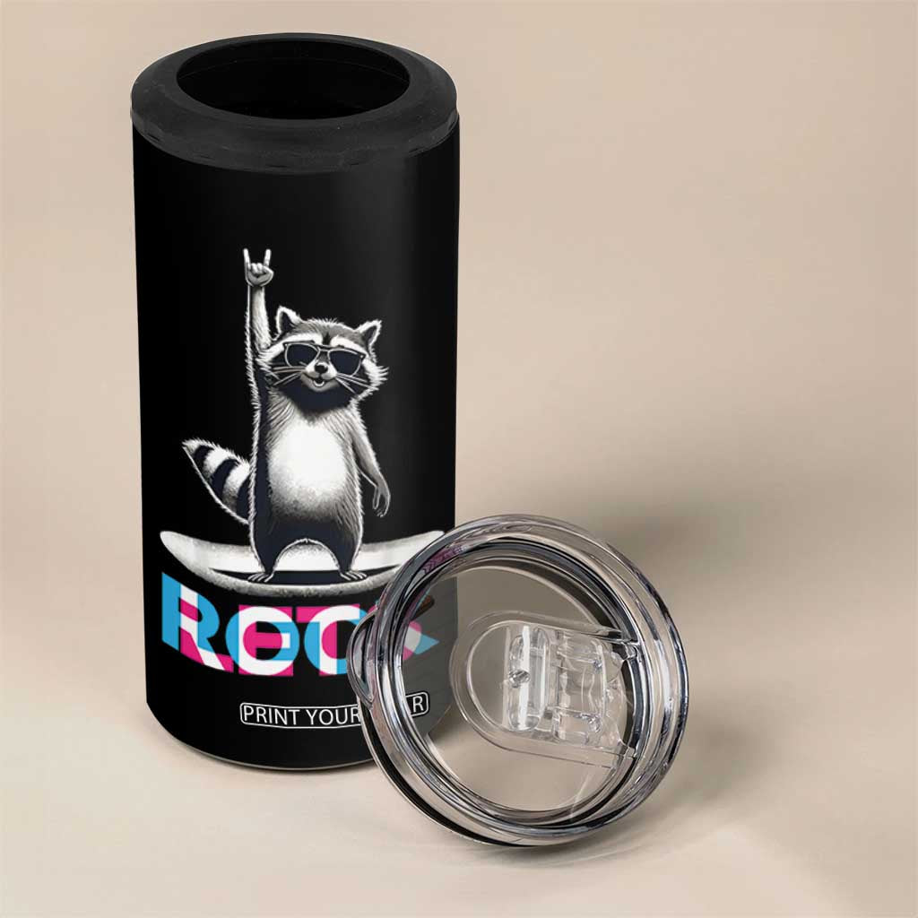 Retro Raccoon Rock Music 4 in 1 Can Cooler Tumbler TB10 Print Your Wear
