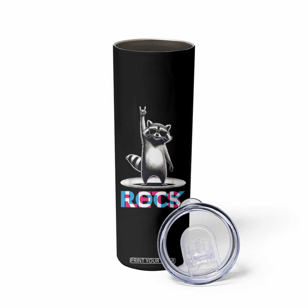 Retro Raccoon Rock Music Skinny Tumbler TB10 Print Your Wear