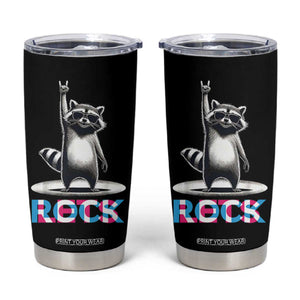 Retro Raccoon Rock Music Tumbler Cup TB10 Black Print Your Wear