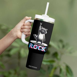 Retro Raccoon Rock Music Tumbler With Handle TB10 Print Your Wear