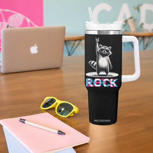 Retro Raccoon Rock Music Tumbler With Handle TB10 Print Your Wear
