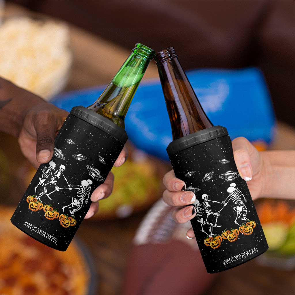 Dancing Skeletons 4 in 1 Can Cooler Tumbler Funny Retro Halloween TB10 Print Your Wear