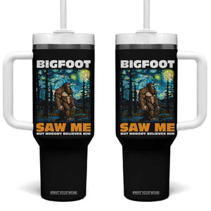 Funny Bigfoot Gifts Tumbler With Handle Retro Sasquatch Starry Night Van Gogh Sky Painting TB10 One Size: 40 oz Black Print Your Wear